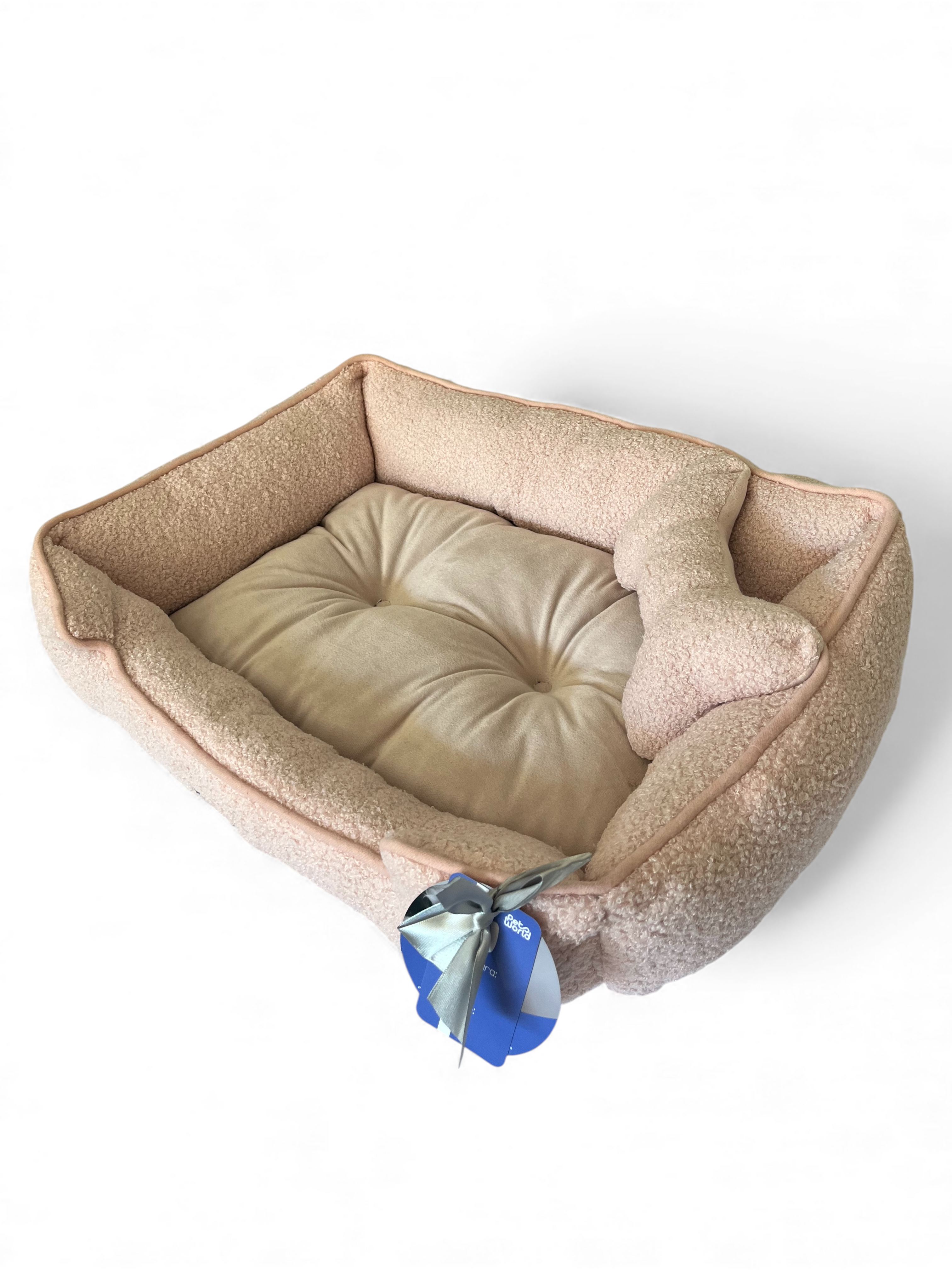 KIT CAMA RECTANGULAR+ COJIN ROSADO 56X40X15CM