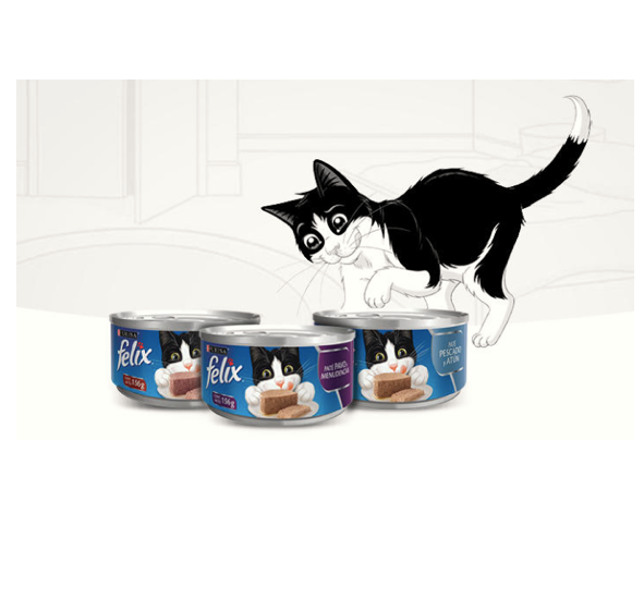 FELIX ALIMENTO HÚMEDO GATO PATE SABOR PAVO 156GR