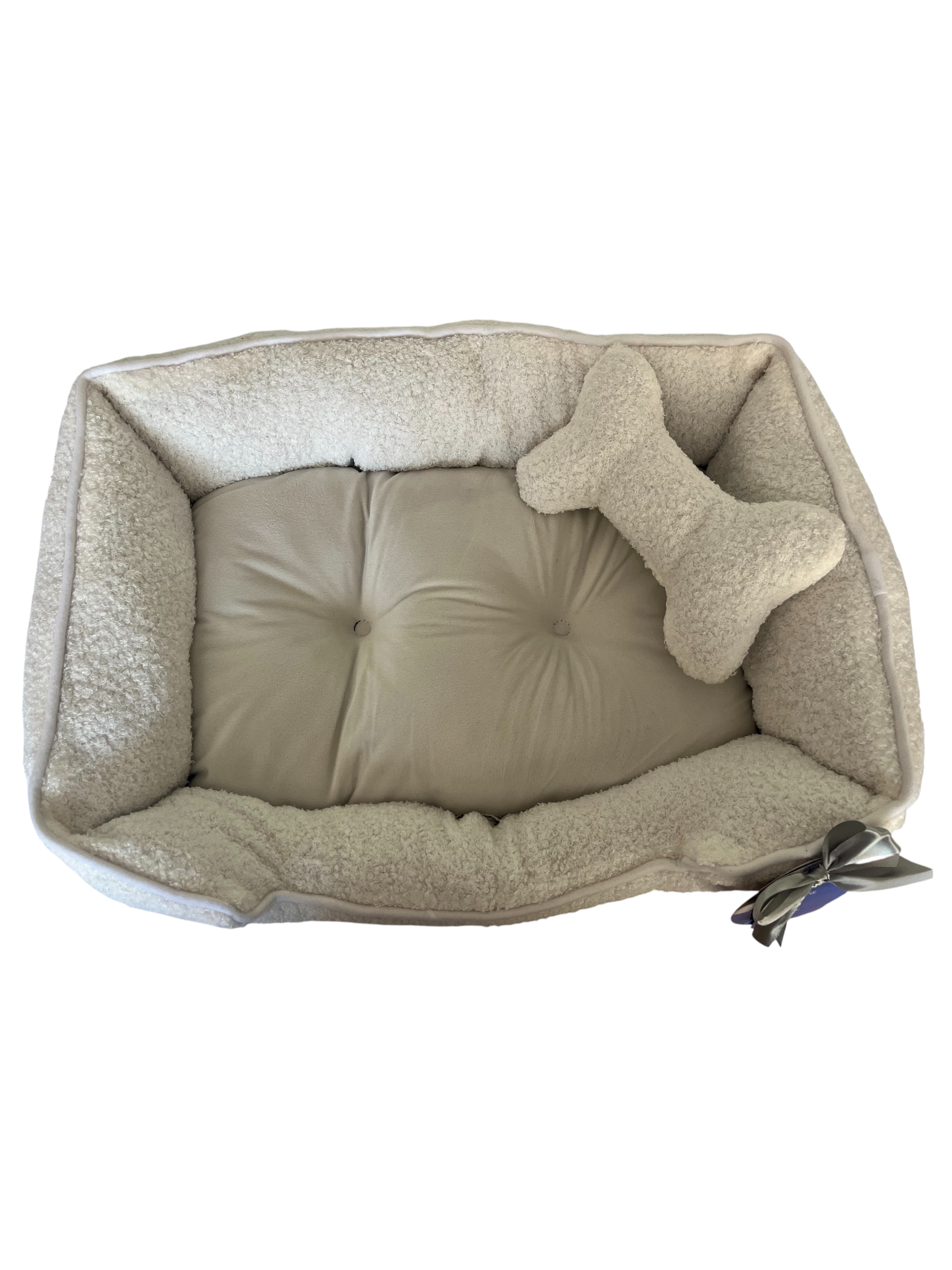 KIT CAMA RECTANGULAR + COJIN BLANCO 56X40X15CM