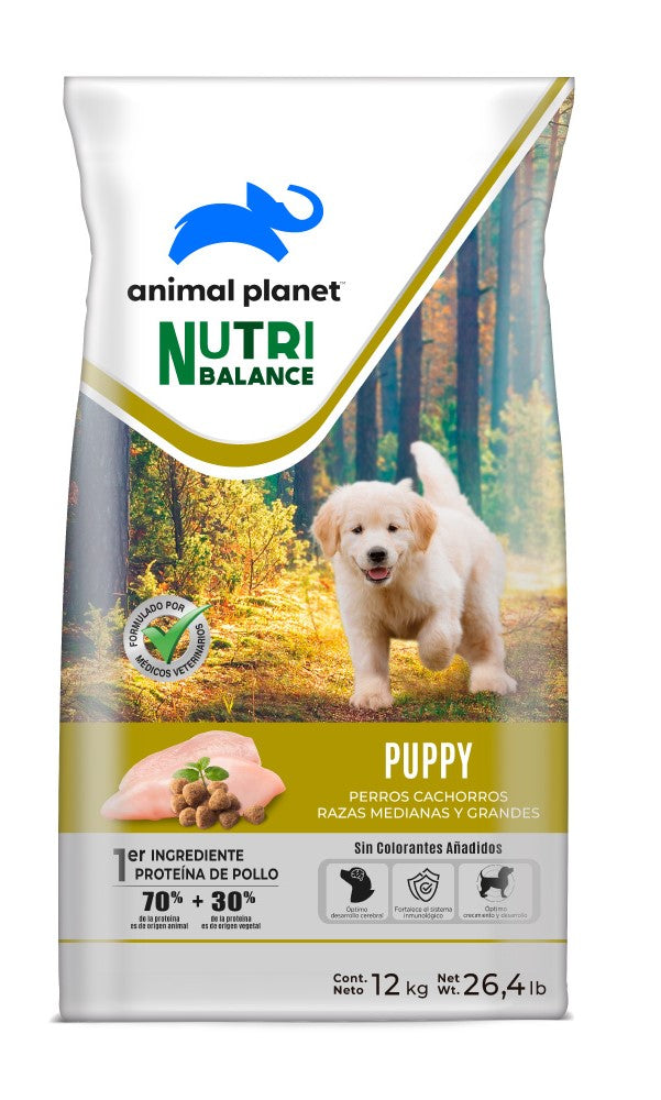 ANIMAL PLANET CACHORRO RAZAS MEDIANAS Y GRANDE 12KG