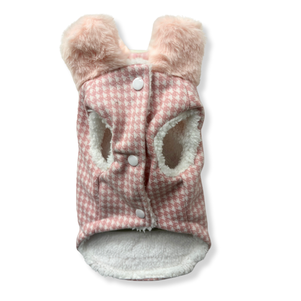 CHAQUETA PELUDA CUADRITOS (M10401)
