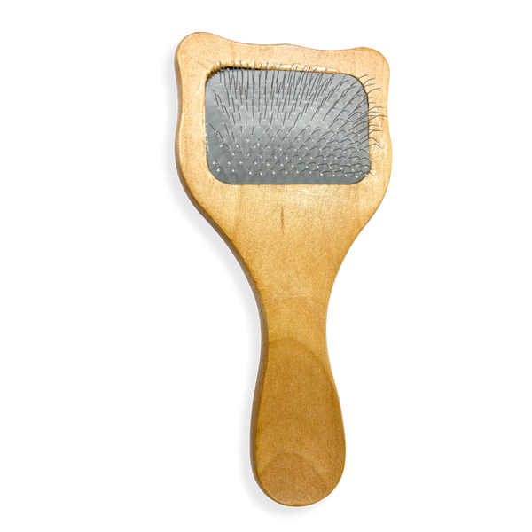 CEPILLO MADERA CABEZA GATO GRIS 8X17CM (M10243)