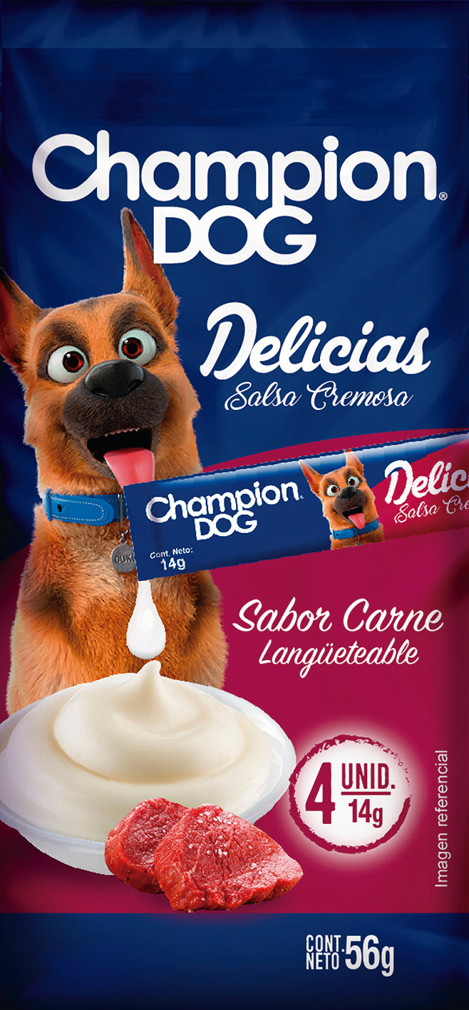 SNACK CHAMPION DOG DELICIAS CARNE 56GR