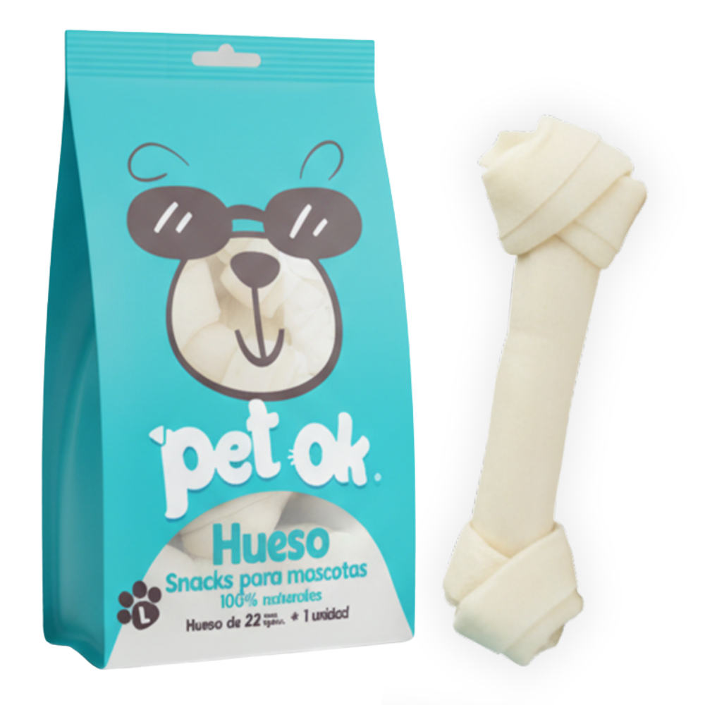 HUESO PET OK BLANCO 22CM X 1 UNIDAD