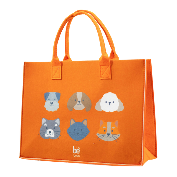 BOLSA FIELTRO NARANJA DISENO 40X30X15CM (403018)