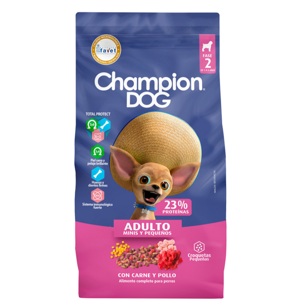 CHAMPION ADULTO MINI PEQUEÑOS MYG CARNE Y POLLO 8KG