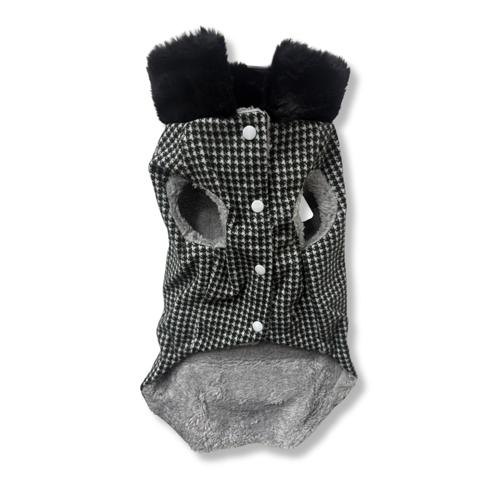 CHAQUETA PELUDA CUADRITOS (M10401)
