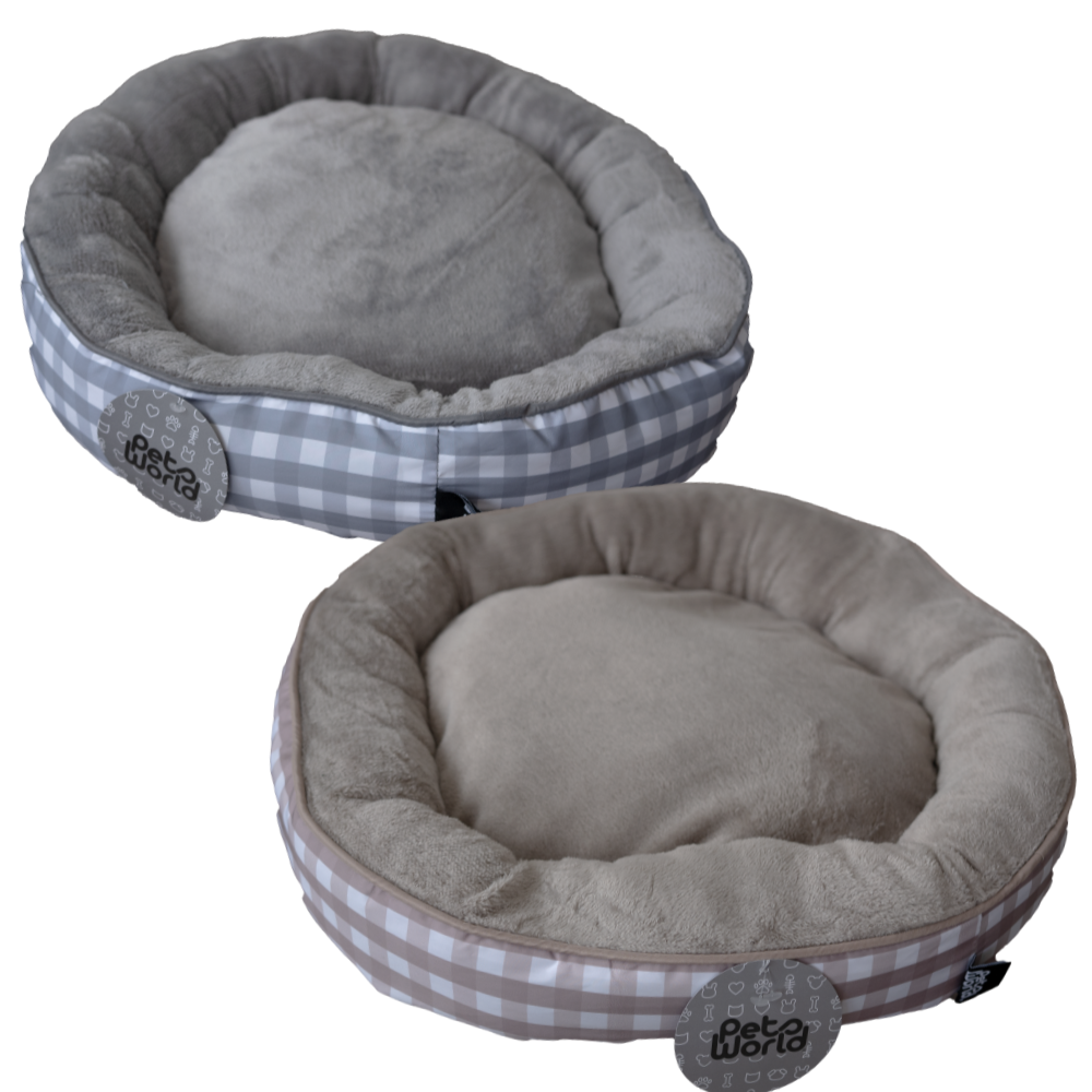 CAMA MASCOTA CIRCULAR DISEÑO CUADROS 50X15CM