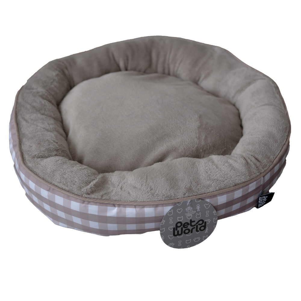 CAMA MASCOTA CIRCULAR DISEÑO CUADROS 50X15CM