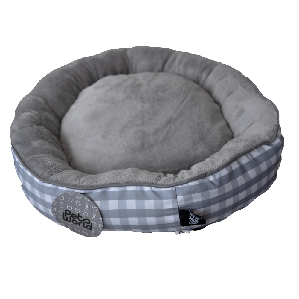 CAMA MASCOTA CIRCULAR DISEÑO CUADROS 50X15CM