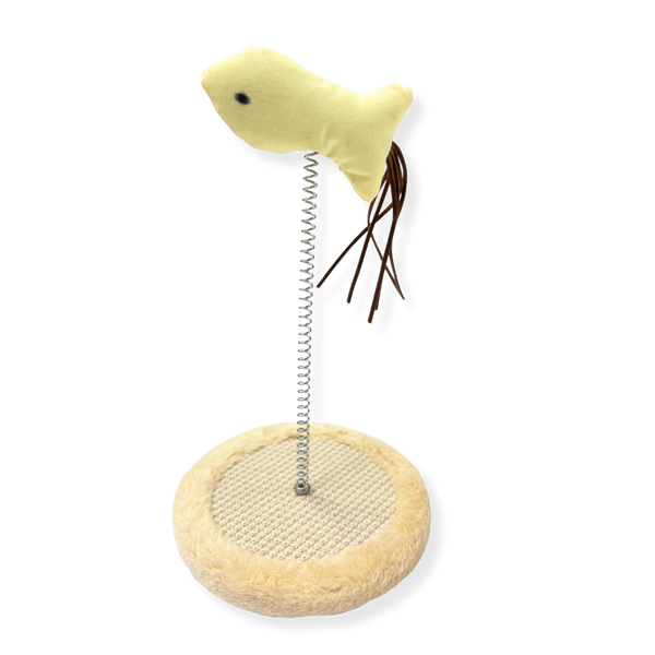 JUGUETE RASCADOR RESORTE RATON BEIGE (M10320)