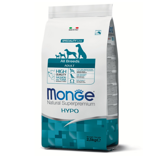 MONGE ALL BREEDS ADULT HYPO SALMON-TUNA 2.5KG