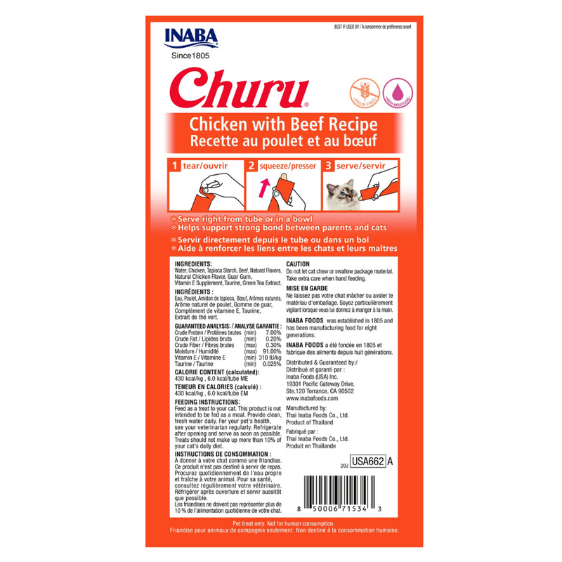 CHURU SOBRE GATO CHICKEN/BEEF 56GR