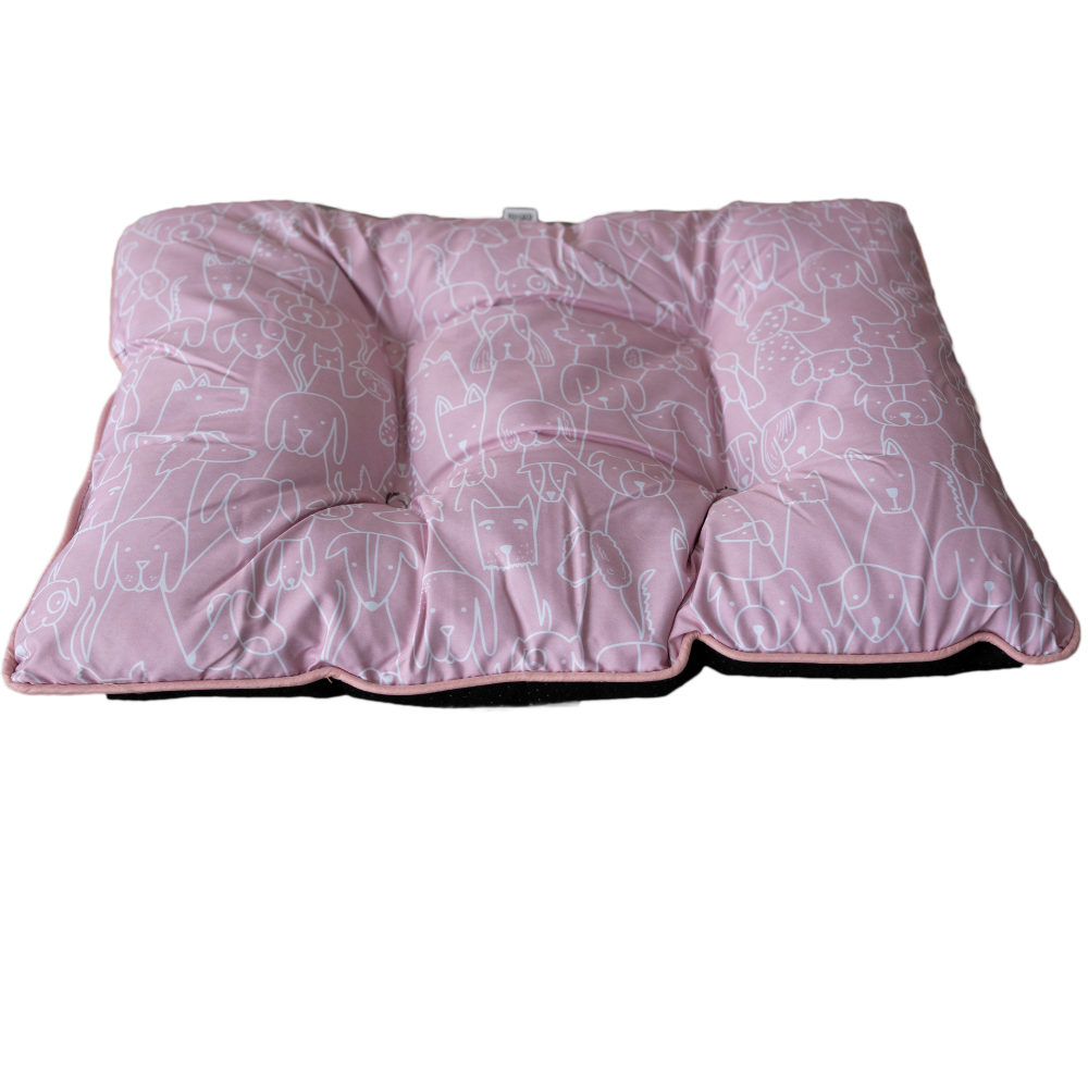 CAMA COJÍN MASCOTA RECTANGULAR DISEÑO PERRITOS 63,5X48CM