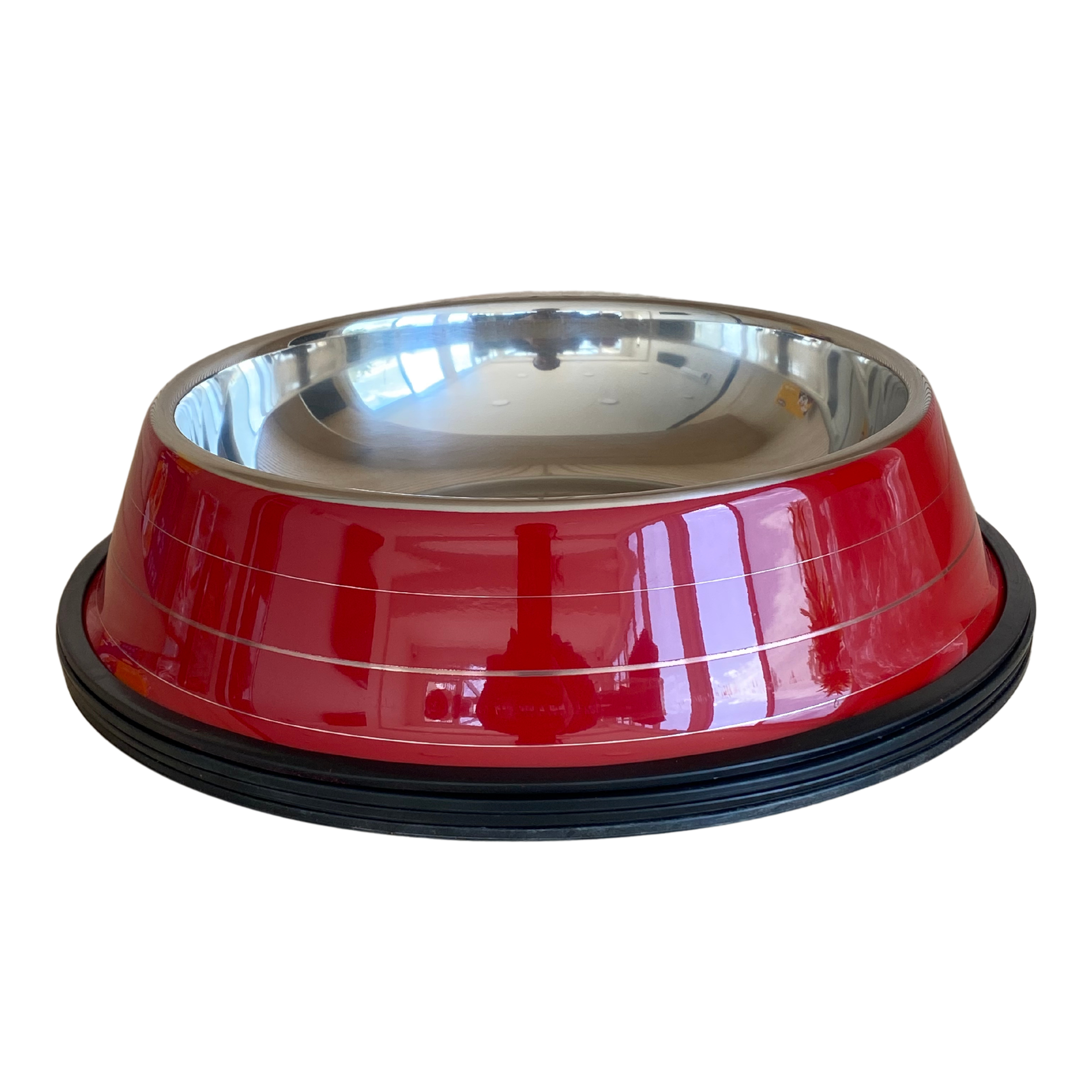 PLATO ACERO BORDE COLOR RALLAS 25.5CM