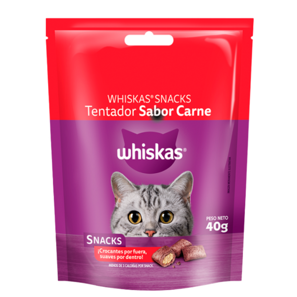 SNACK WHISKAS TENTADOR CARNE 40GR