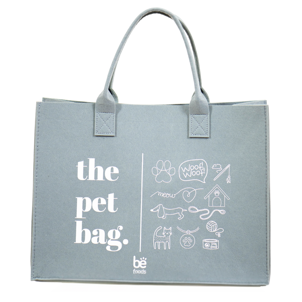 BOLSA FIELTRO GRIS DISEÑO 40X30X15CM