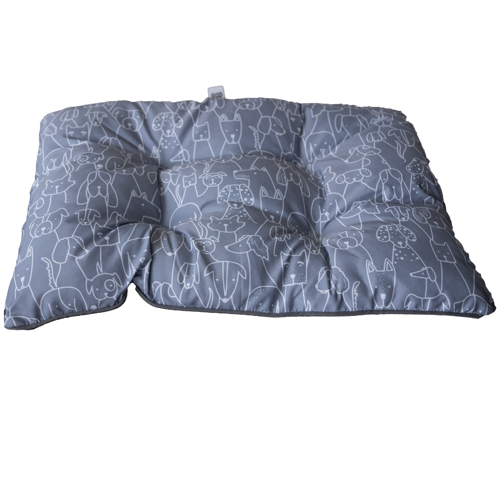 CAMA COJÍN MASCOTA RECTANGULAR DISEÑO PERRITOS 63,5X48CM