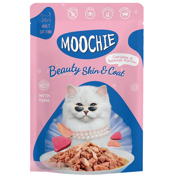 MOOCHIE SOBRE GATO CARNE ATUN 70GRS BEAUTY SKIN