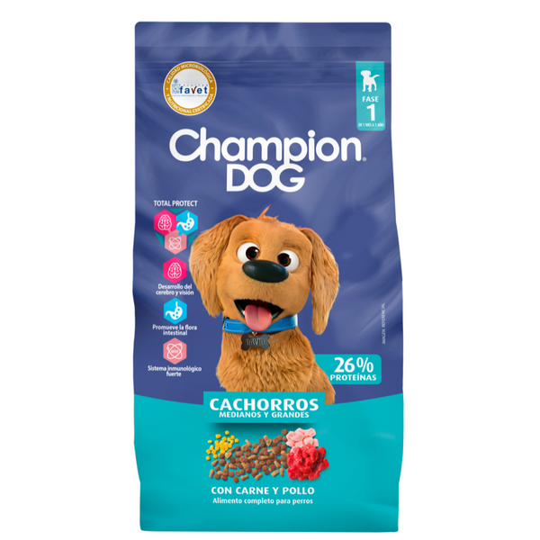 CHAMPION CACHORRO MYG CARNE Y POLLO 18KG