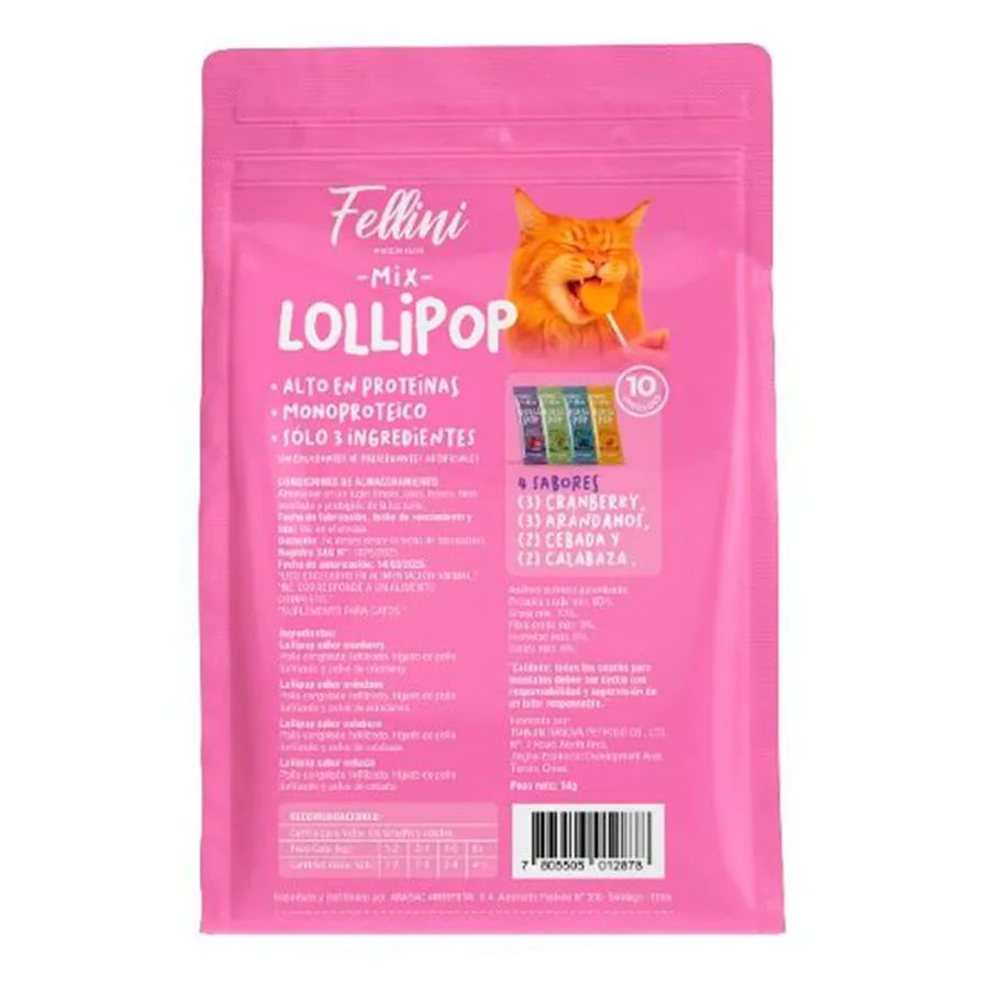 SNACK FELLINI LOLLIPOP MIX 10UNI