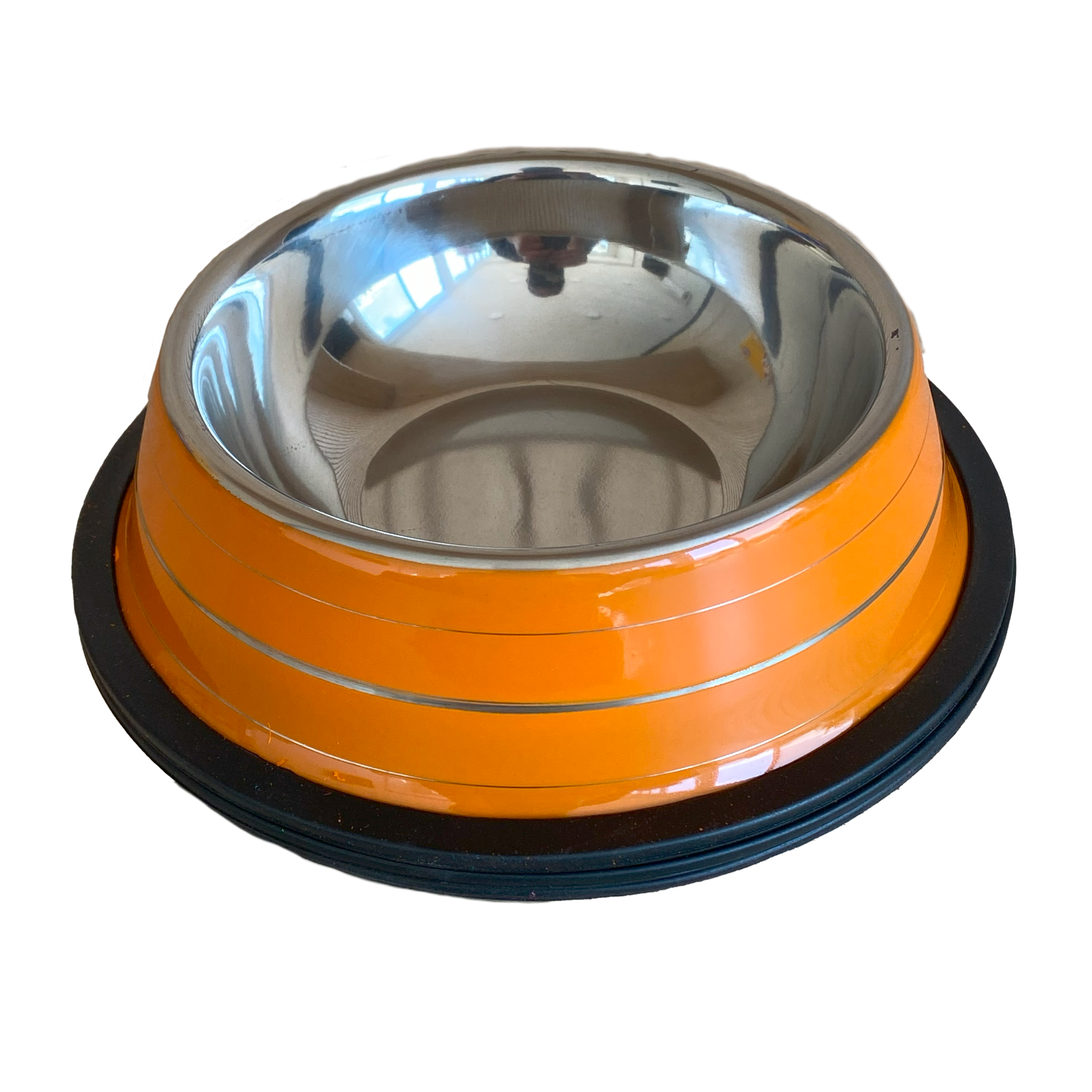 PLATO ACERO BORDE COLOR RALLAS 18CM