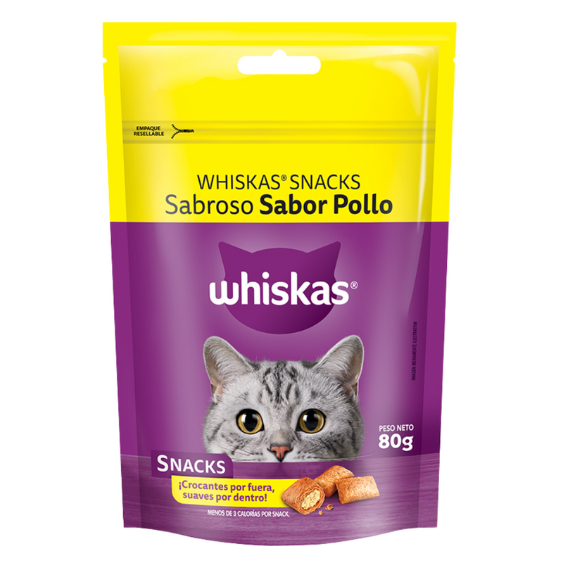 WHISKAS SNACK SABROSO POLLO 80GR