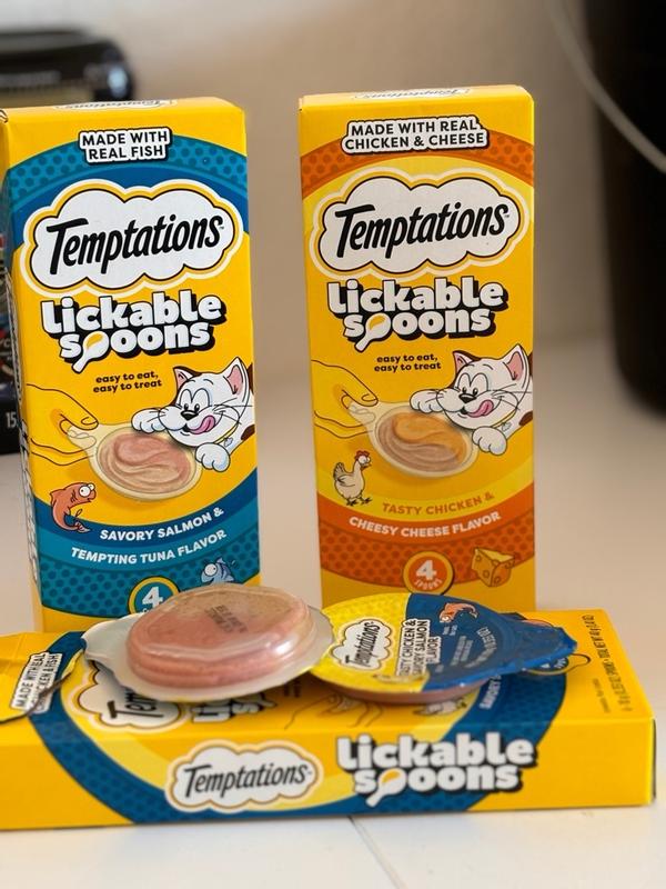 TEMPTATIONS SNACK CREMOSO GATO SALMÓN QUESO 48GR