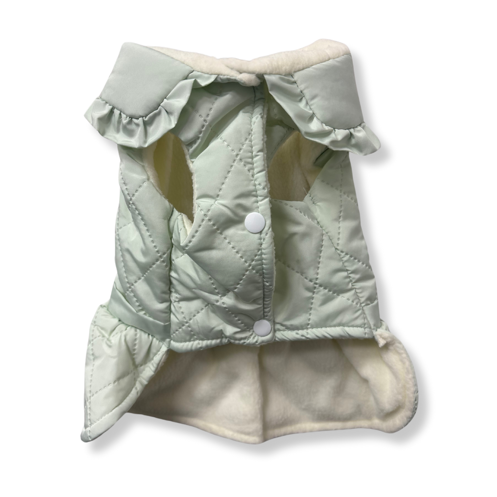 CHAQUETA PERRO ACOLCHADA VOLANTES (M8617)