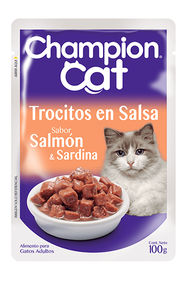 CHAMPION CAT SOBRE SALMON SARDINA 100GR