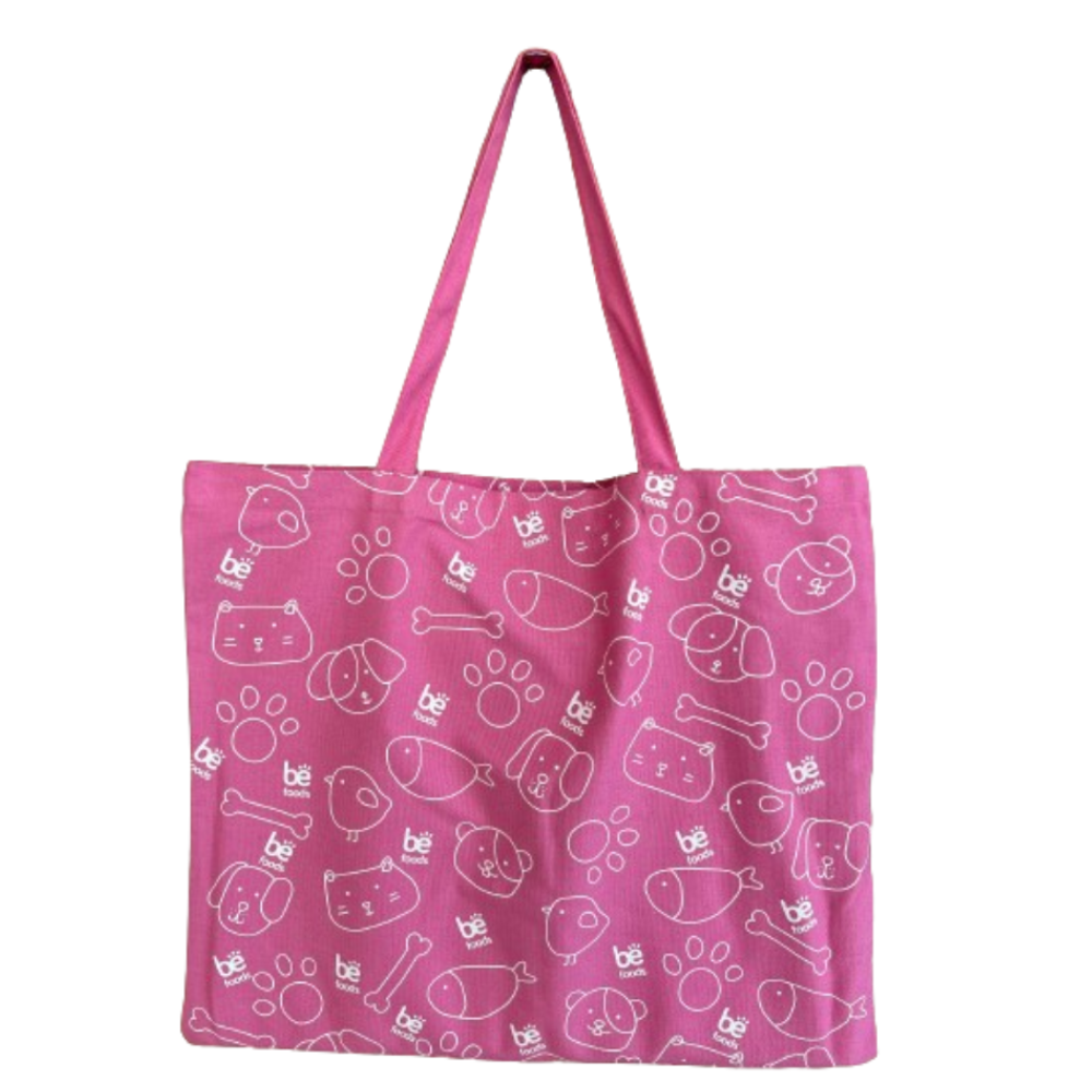 BOLSA TELA ALGODÓN GRANDE COLOR FUCSIA