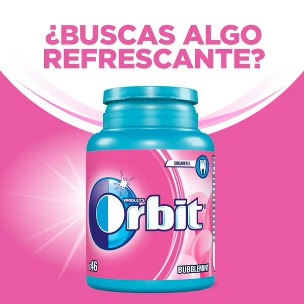 ORBIT CHICLE SABOR BUBBLEMINT 64GR