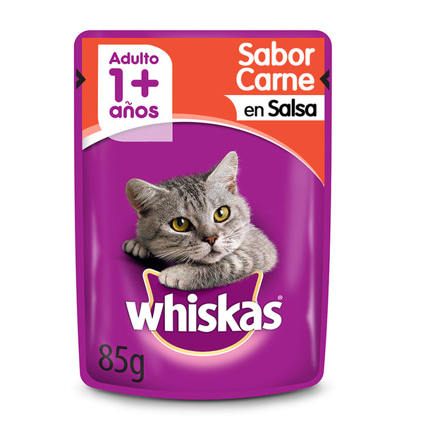 WHISKAS SOBRE CARNE EN SALSA 85GR