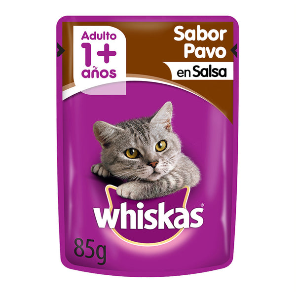 WHISKAS SOBRE PAVO EN SALSA 85GR