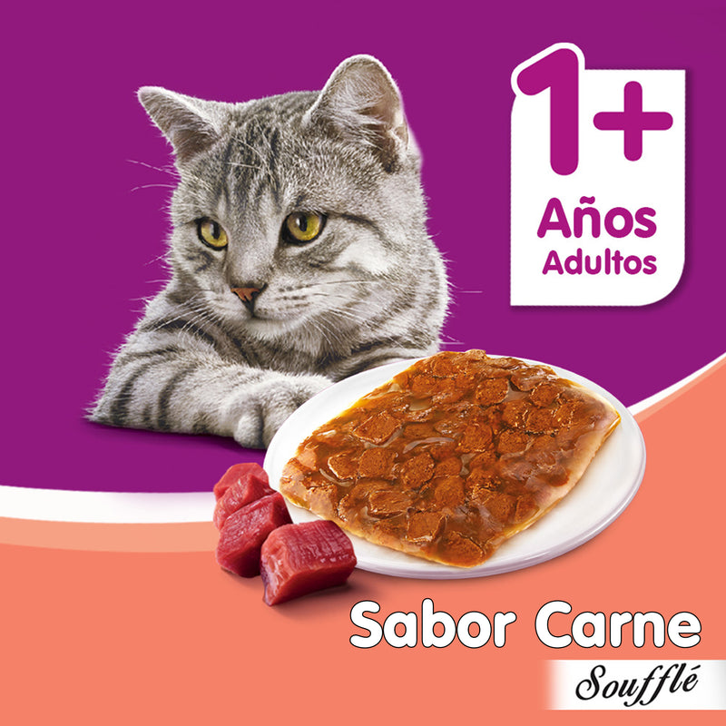 WHISKAS SOBRE SOUFFLE CARNE 85GR