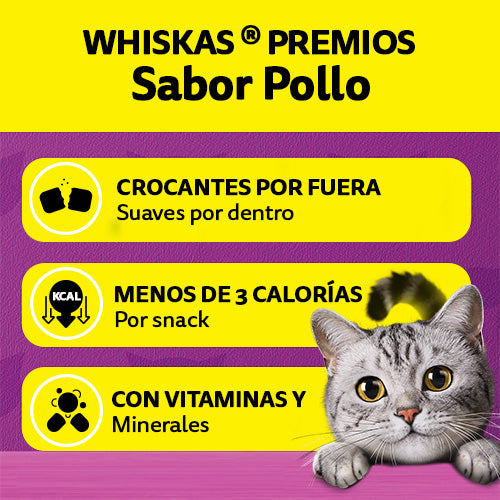 WHISKAS SNACK SABROSO POLLO 80GR