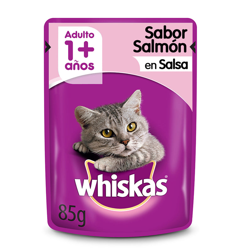 WHISKAS SOBRE SALMON EN SALSA 85GR