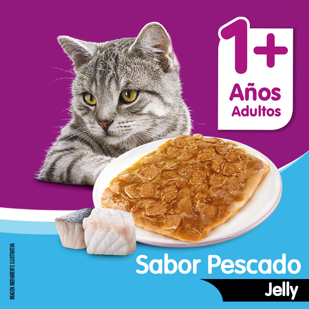 WHISKAS SOBRE JELLY PESCADO 85GR PEIXE
