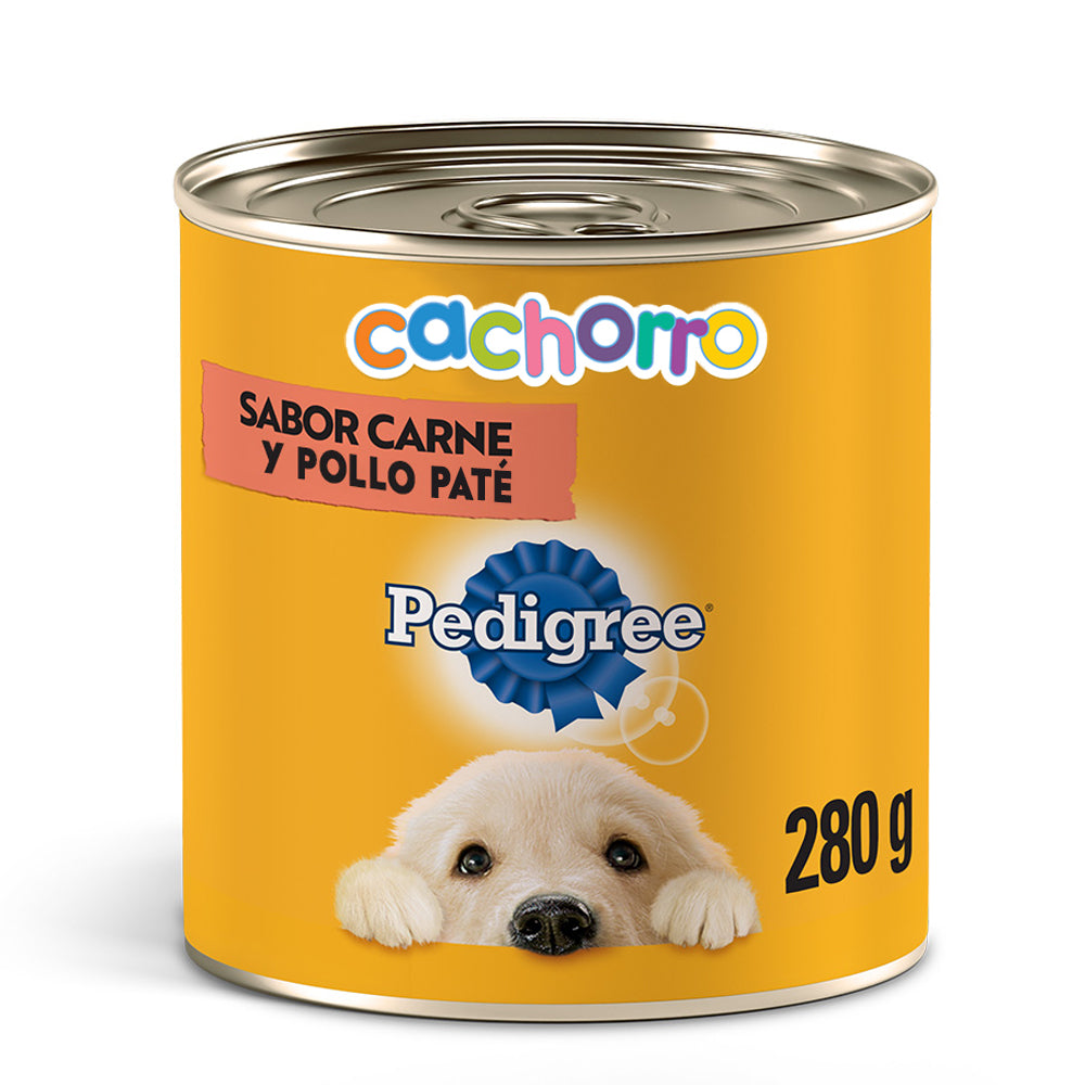 LATA PEDIGREE CACHORRO V/P PATÉ CARNE POLLO 280GR