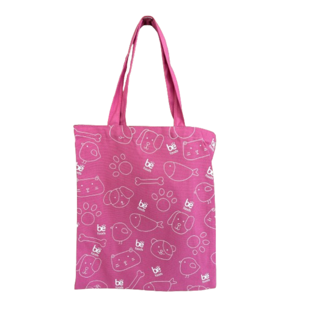 BOLSA TELA ALGODÓN CHICA COLOR FUCSIA