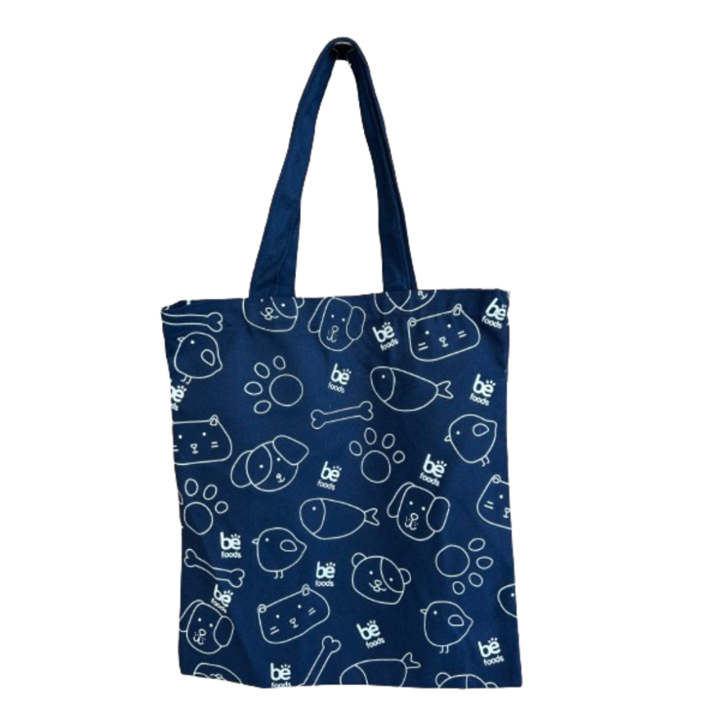 BOLSA TELA ALGODÓN CHICA COLOR AZUL OSCURO