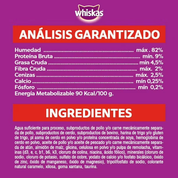 WHISKAS SOBRE GATITO CARNE 85GR