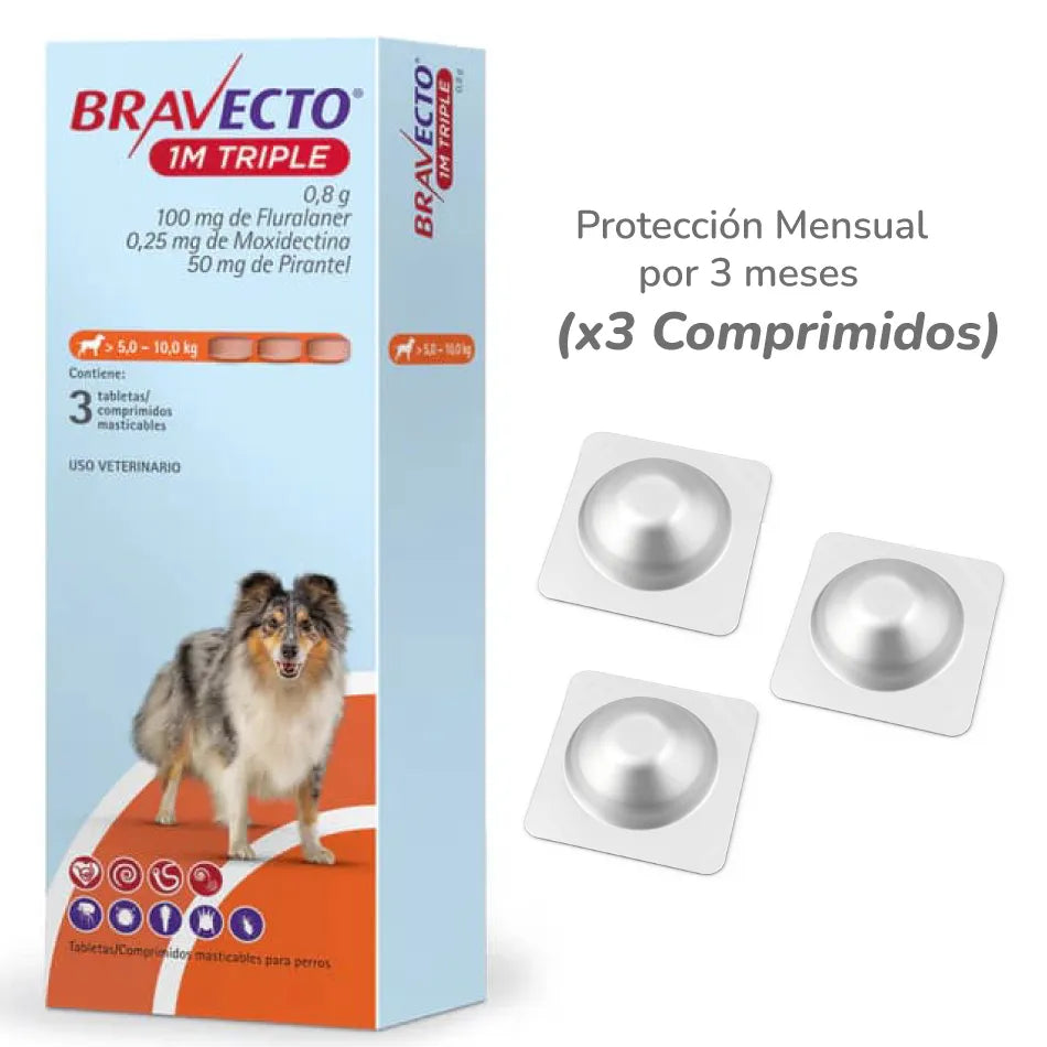 BRAVECTO PERRO 5-10KG 1M TRIPLE