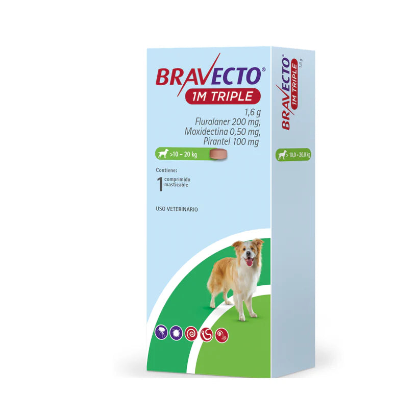 BRAVECTO PERRO 10-20KG 1M TRIPLE