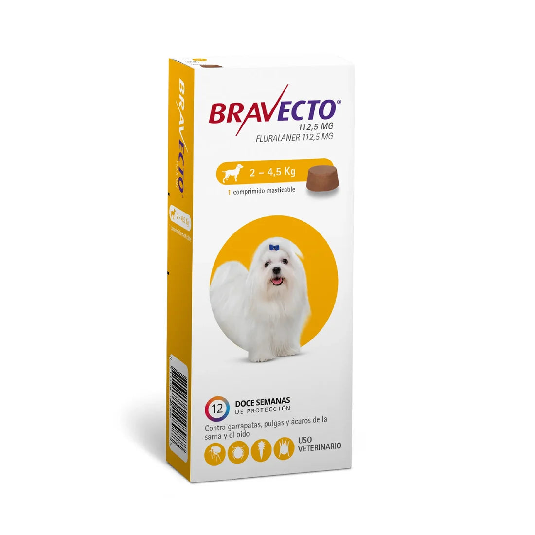 BRAVECTO PERRO 2-4.5KG TRES MESES X 1 COMPRIMIDO
