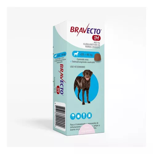 BRAVECTO  PERRO 20-40KG  MENSUAL X1