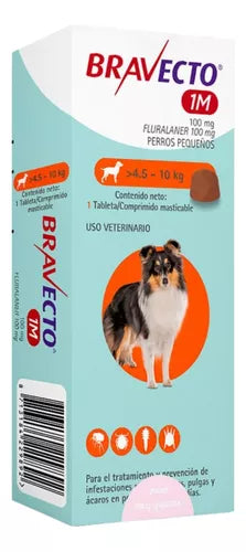 BRAVECTO  PERRO 4.5-10KG  MENSUAL X1