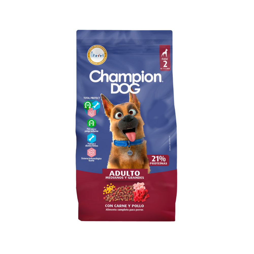 CHAMPION ADULTO MYG CARNE Y POLLO 18KG