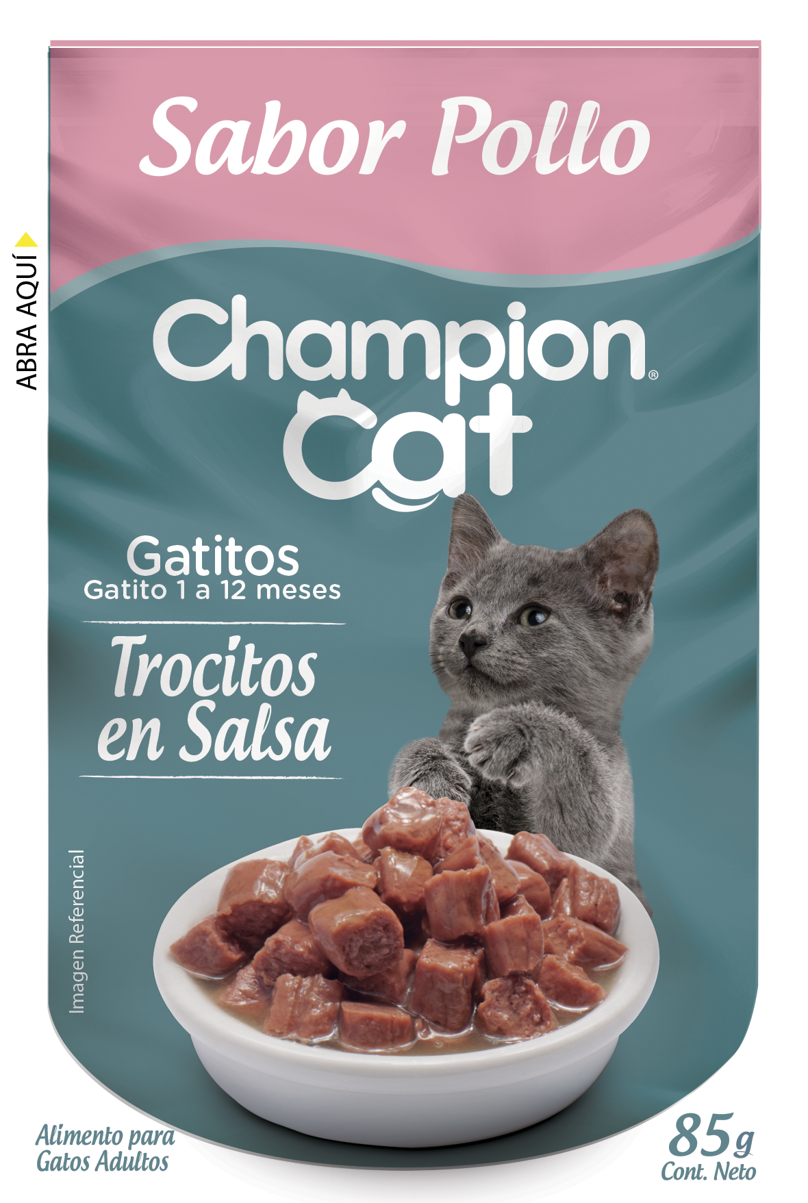 CHAMPION CAT SOBRE GATITO POLLO 85GR