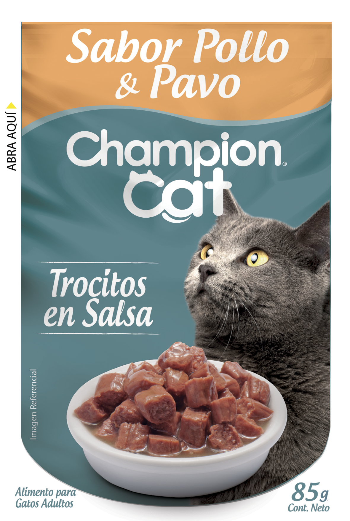 CHAMPION CAT SOBRE POLLO Y PAVO 85G